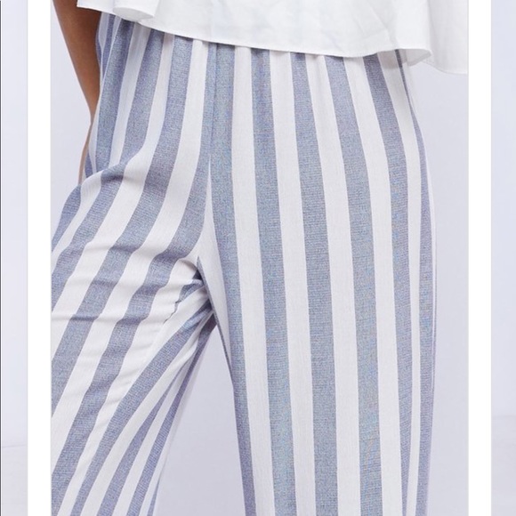 💙 💙 Casual Blue and White Pants - Picture 4 of 7